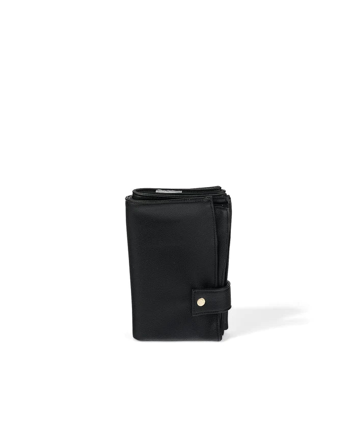 OiOi Faux Leather Nappy Changing Pouch - Black