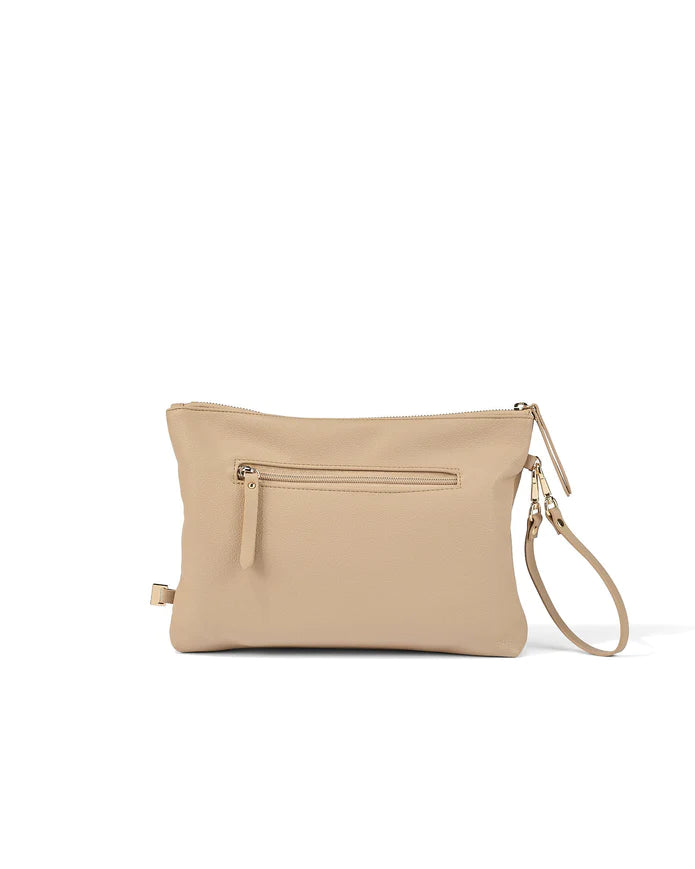 OiOi Faux Leather Nappy Changing Pouch - Oat