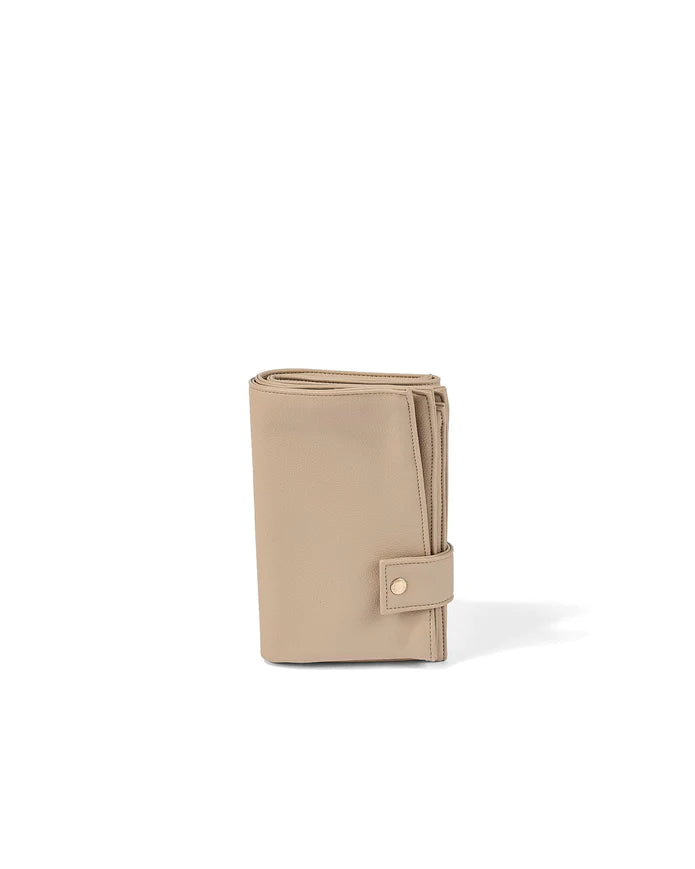 OiOi Faux Leather Nappy Changing Pouch - Oat