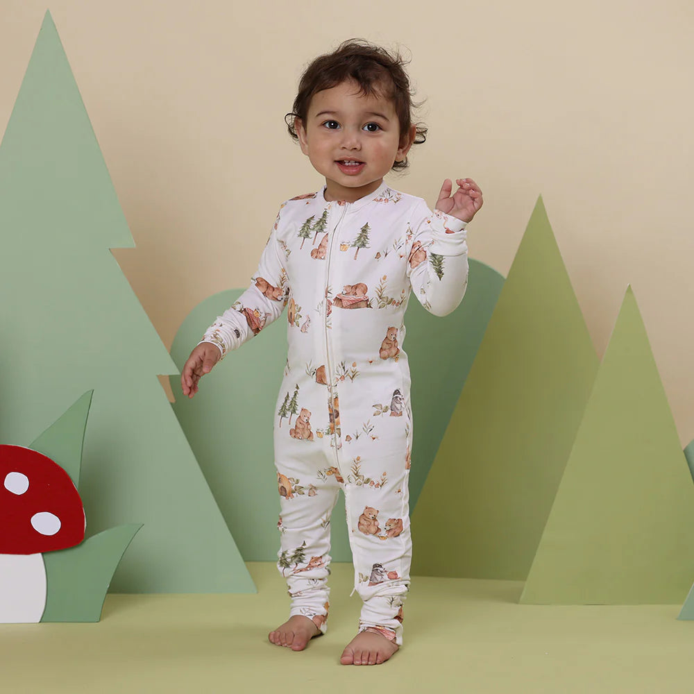 Snuggle Hunny Bears Organic Snugglesuit Convertible Romper