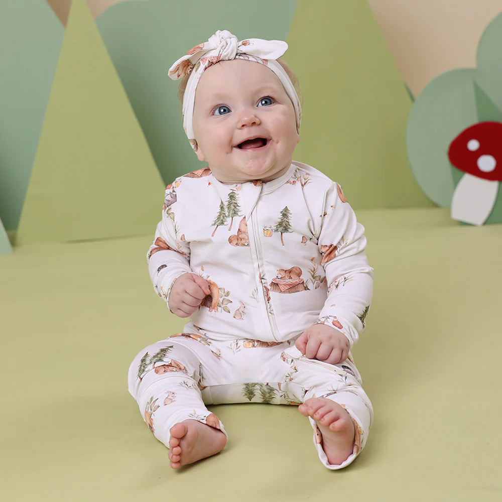 Snuggle Hunny Bears Organic Snugglesuit Convertible Romper