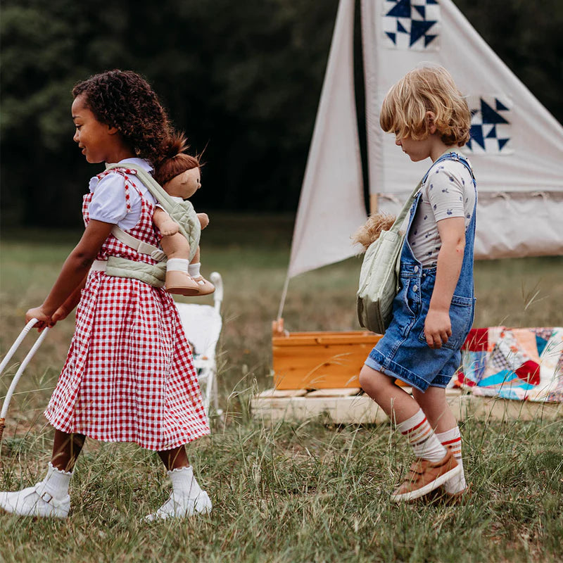 Olli Ella Dinkum Dolls Quilted Carrier - Sage