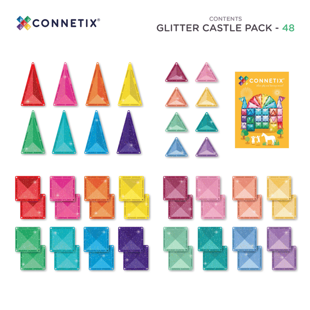 Connetix Glitter Castle Pack 48pc