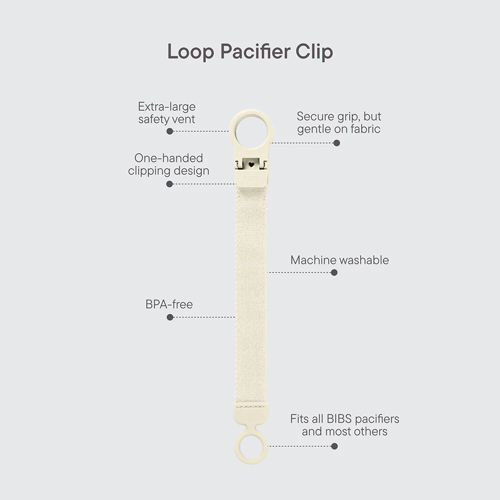 Bibs Pacifier Clip Loop - Bubblegum