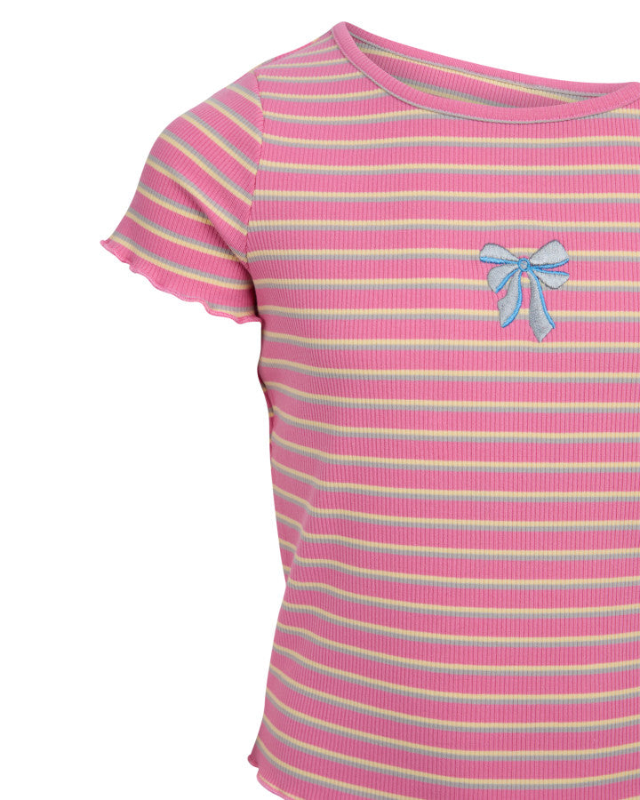 Eve Girl Lottie Rib Tee - Pink