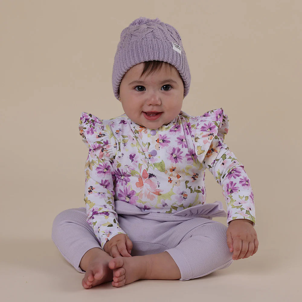 Snuggle Hunny Organic Long Sleeve Bodysuit with Frill - Isla