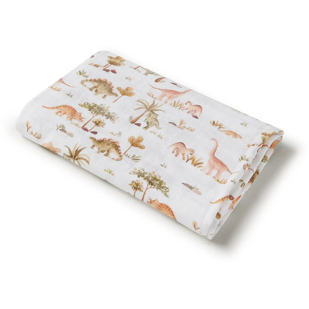 Snuggle Hunny Dino Organic Muslin Wrap