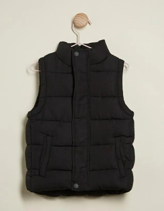 Eve Girl Venice Puffer Gilet - Black 3-7 Years