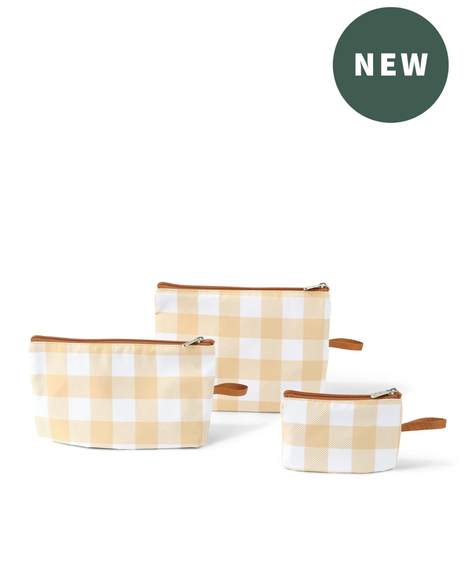 Beige Gingham Packing Trio - OiOi