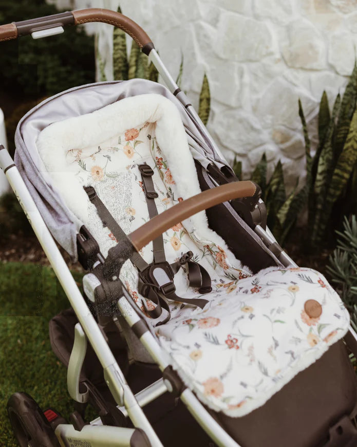 OiOi Cozy Fleece Pram Liner - Wildflower