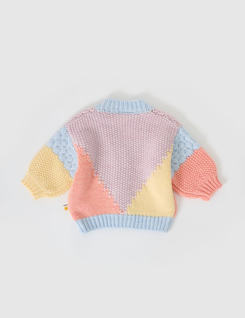 Goldie + Ace Colour Block Knit Cardigan