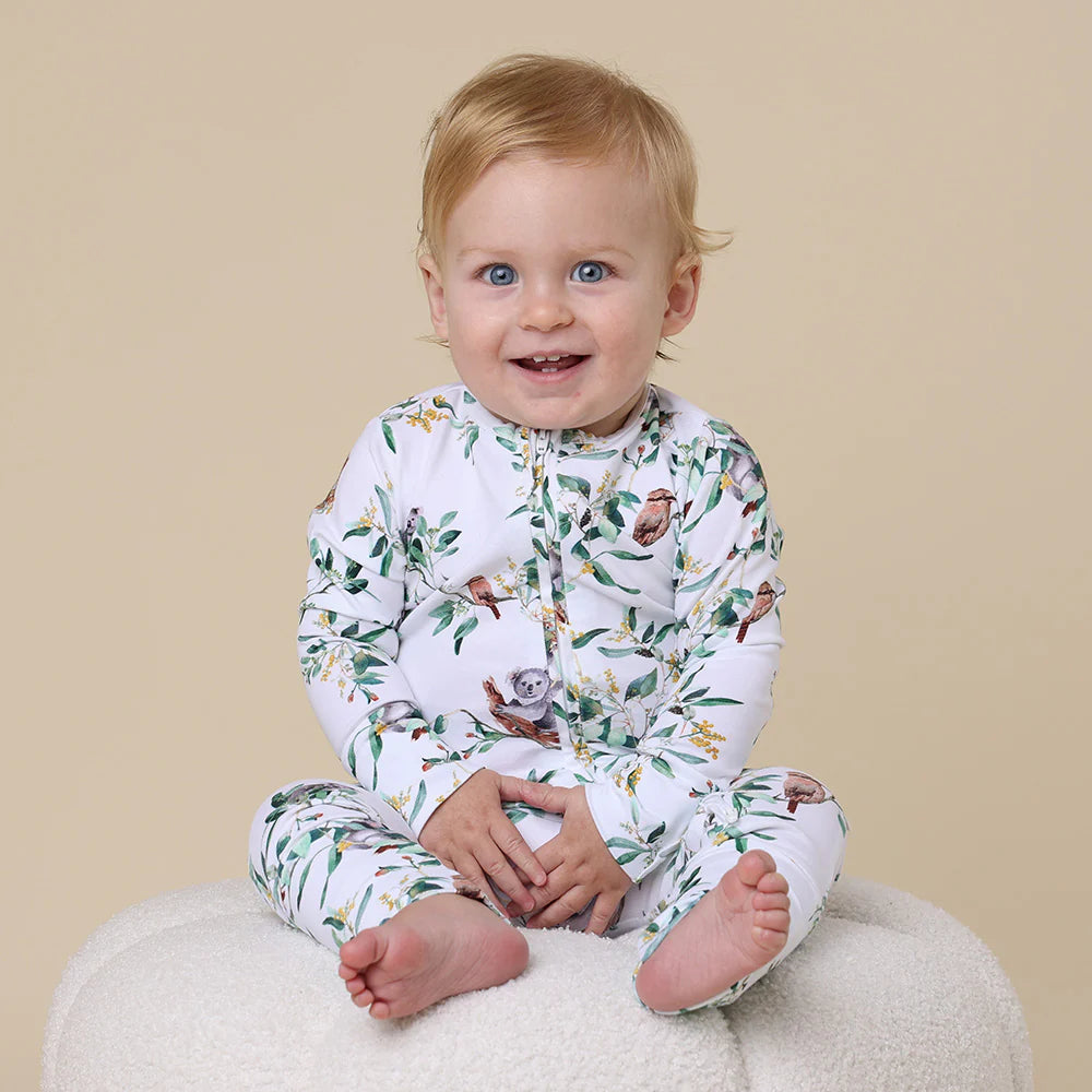Snuggle Hunny Eucalypt Organic Snugglesuit Convertible Romper