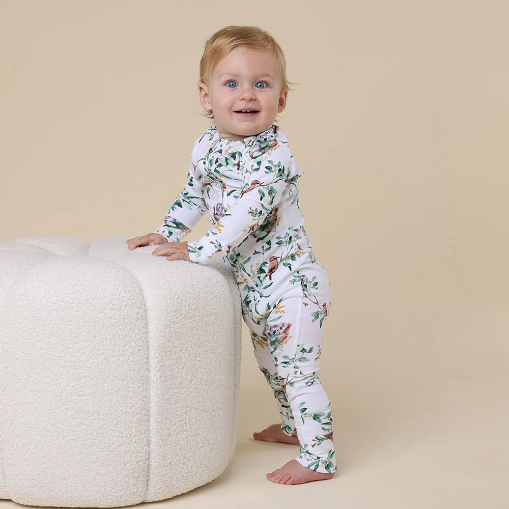Snuggle Hunny Eucalypt Organic Snugglesuit Convertible Romper