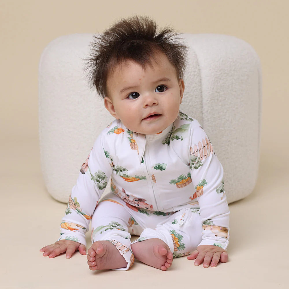 Snuggle Hunny Farm Organic Snugglesuit Convertible Romper