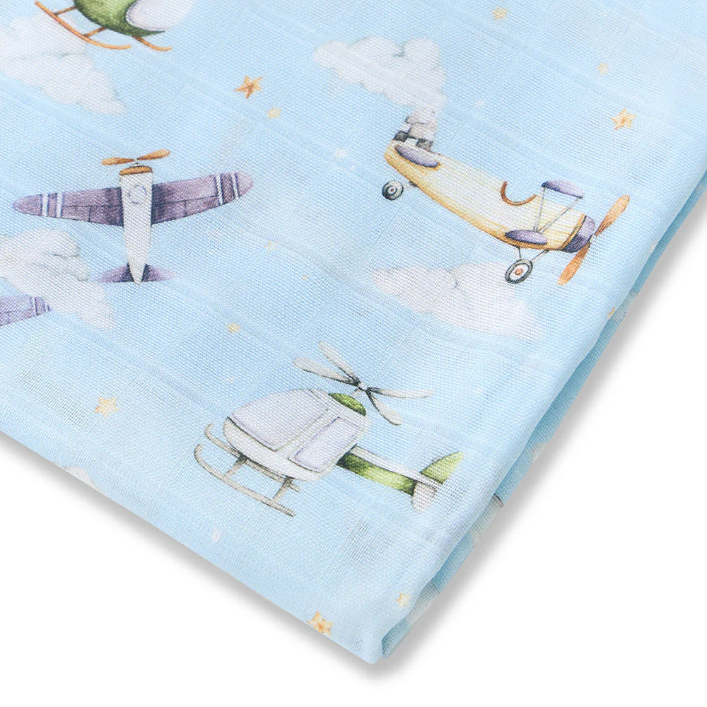 Snuggle Hunny Organic Muslin Wrap - Taking Flight