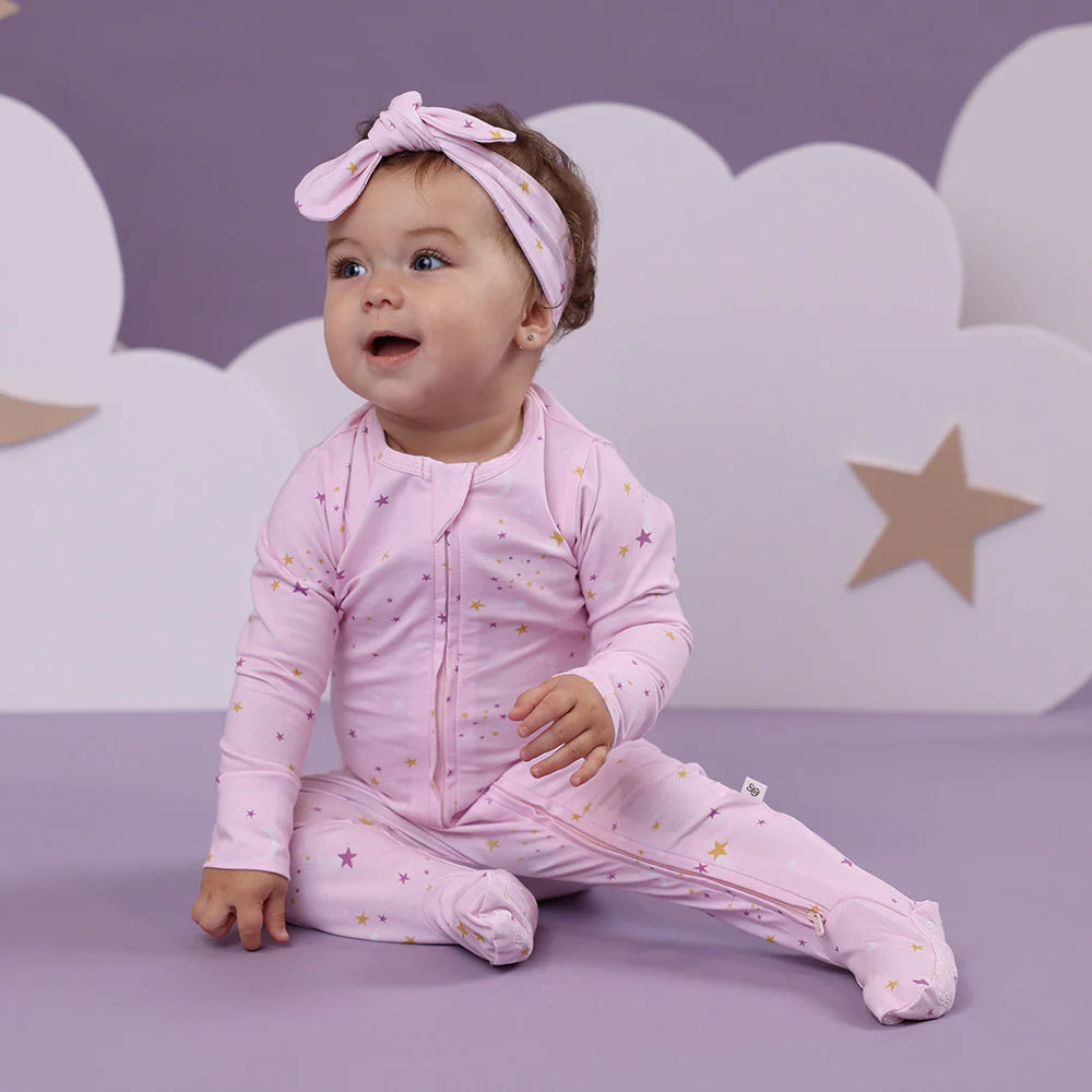 Snuggle Hunny Organic Snuggle Sleepsuit Zip Footie - Twinkle