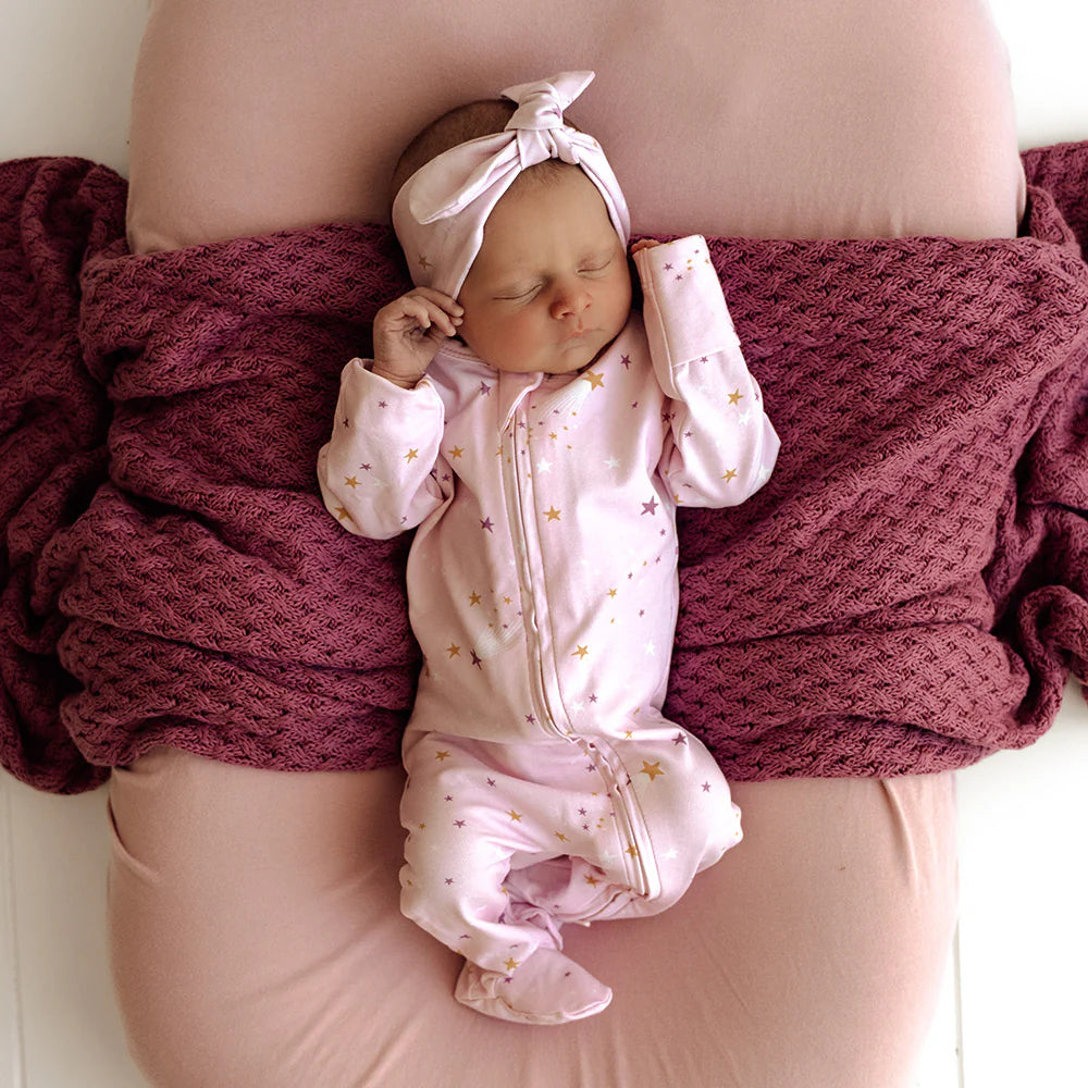 Snuggle Hunny Organic Snuggle Sleepsuit Zip Footie - Twinkle
