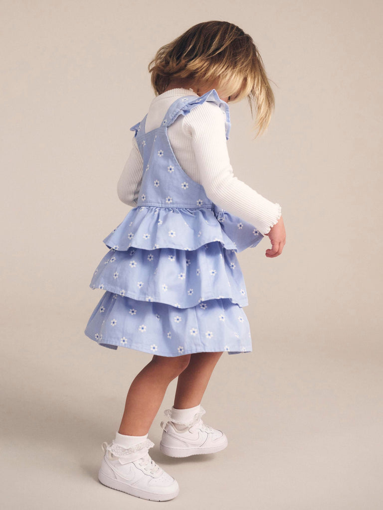 Huxbaby Ditsy Floral Tiered Overall Dress