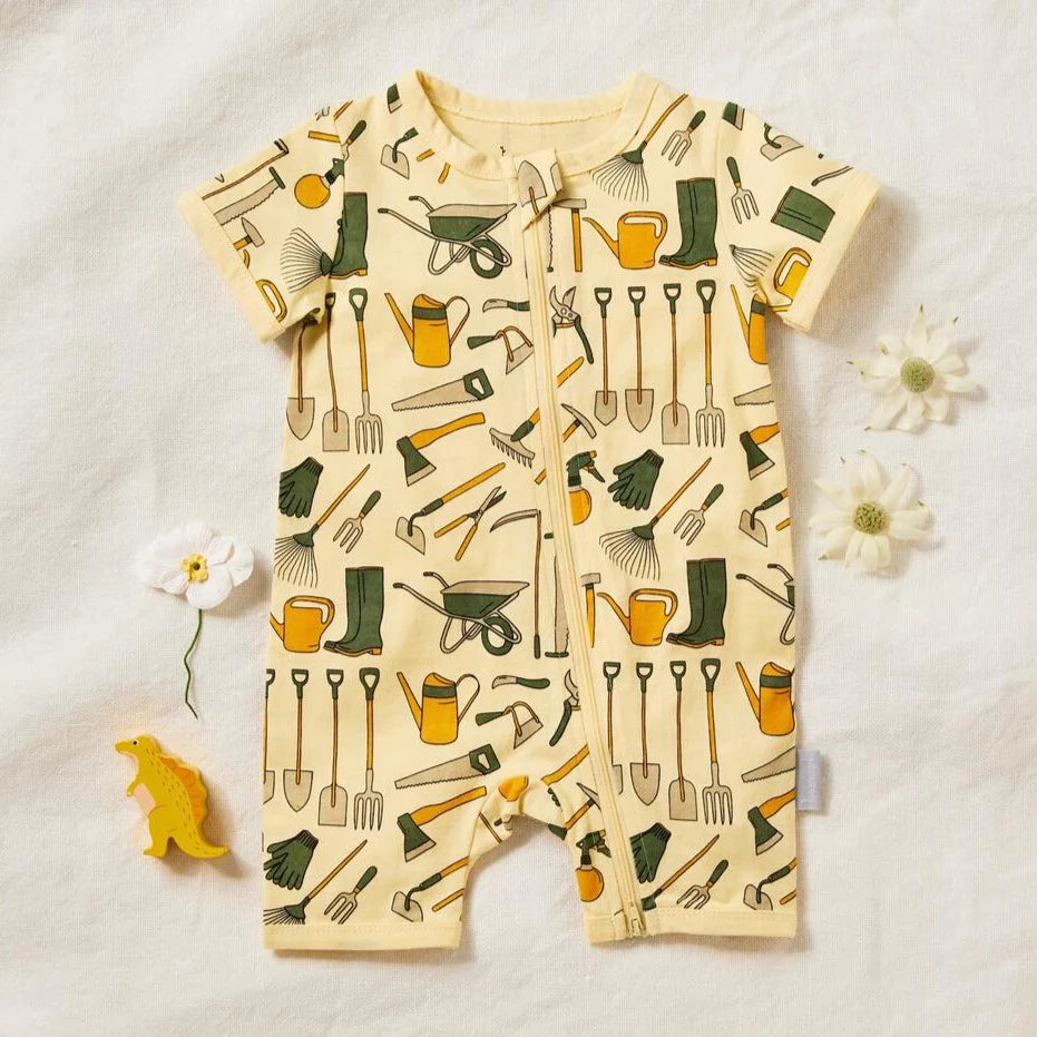 Beanstork Citrus Garden Short Romper