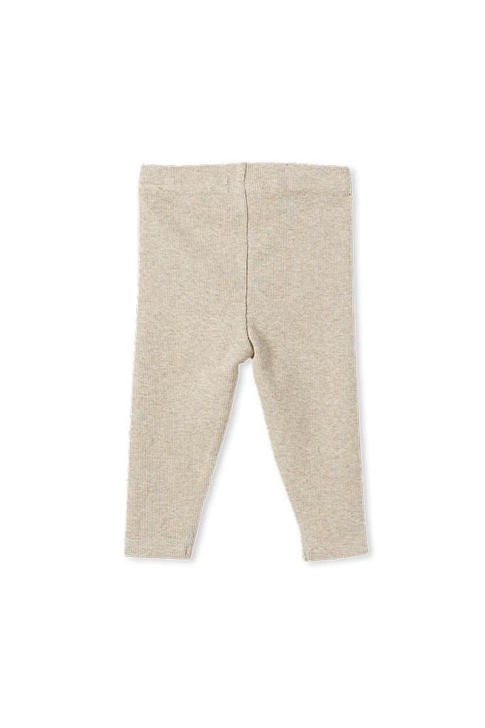Milky Rib Baby Pant - Natural Marle