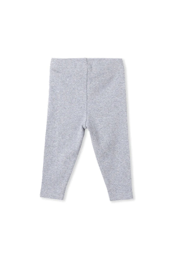 Milky Rib Baby Pant - Silver Marle