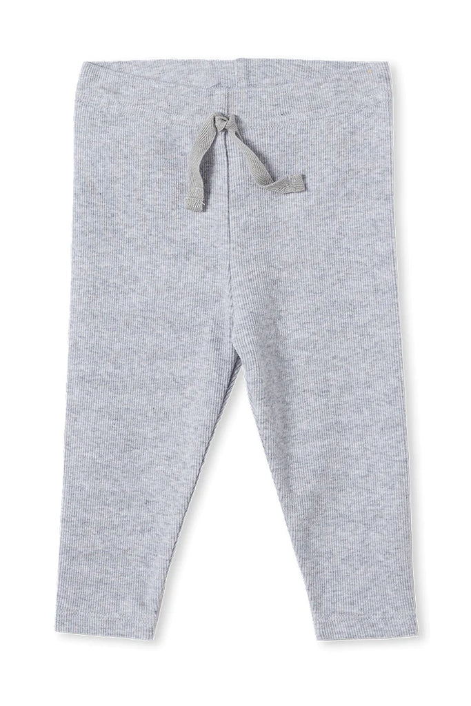 Milky Rib Baby Pant - Silver Marle