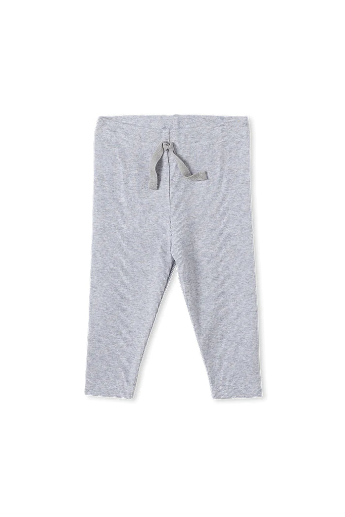 Milky Rib Baby Pant - Silver Marle