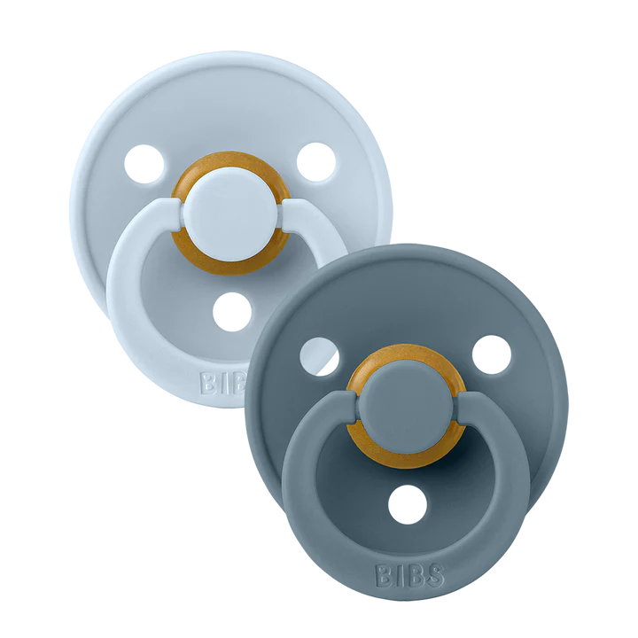 Bibs Pacifier Symmetrical 2 Pack - Baby Blue/Petrol