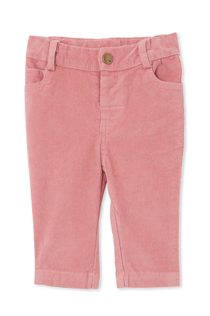 Milky Dusty Pink Cord Jean - Dusty Pink