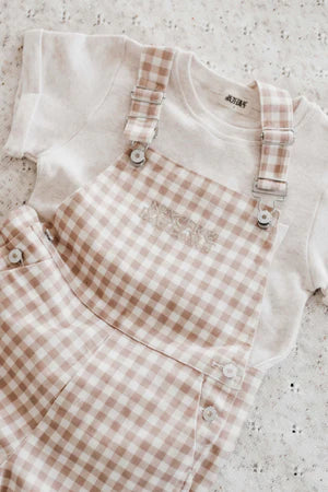 Bencer & Hazelnut Gingham Denim Overalls