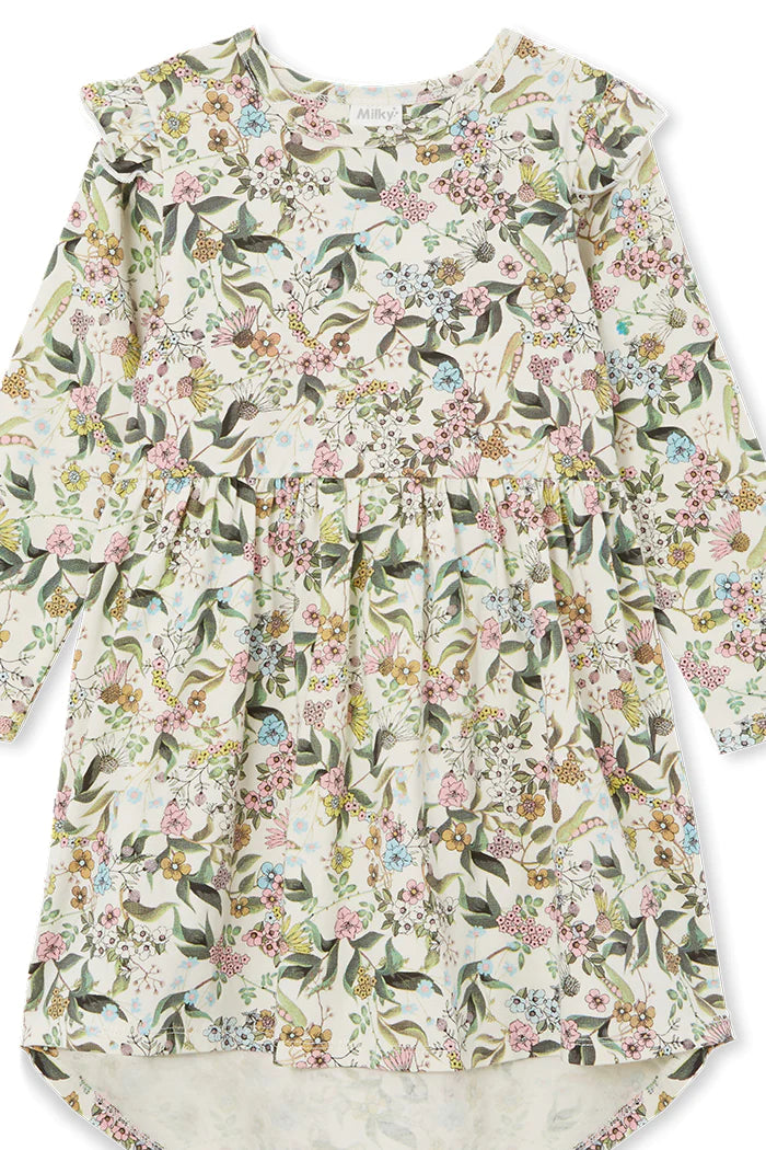 Milky Wildflower Hi-Lo Dress - Multi