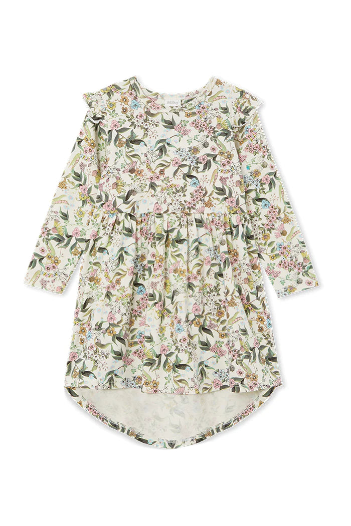 Milky Wildflower Hi-Lo Dress - Multi