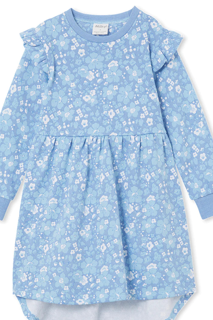 Milky Bluebell Hi-Lo Dress - Cornflower