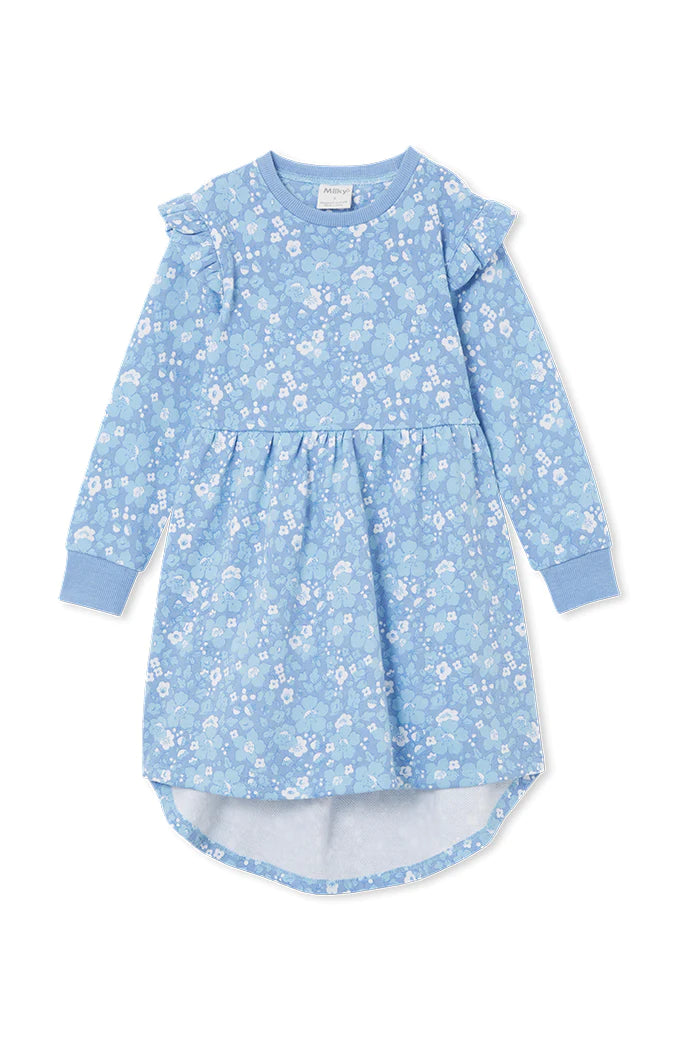 Milky Bluebell Hi-Lo Dress - Cornflower