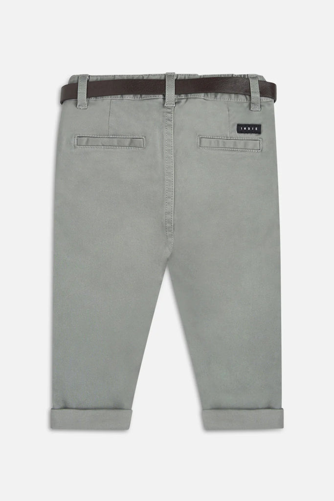 Indie Kids Cuba Stretch Chino - Thyme (000-2 Years)