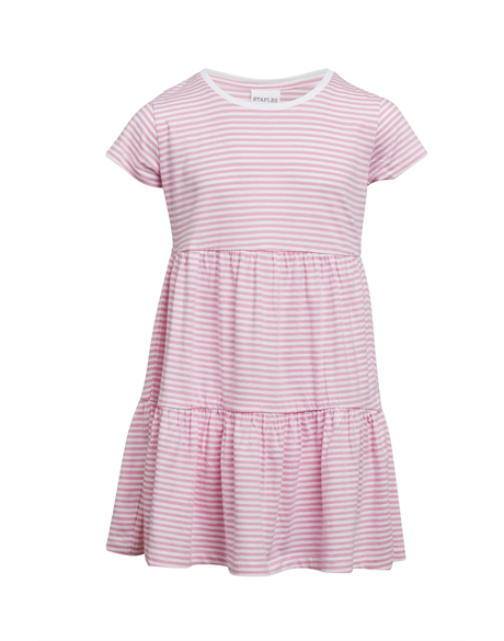 Eve Girl Stripe Beach Dress - Pink