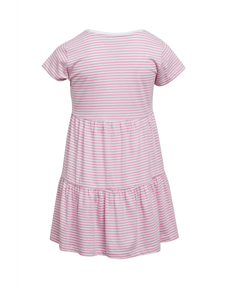 Eve Girl Stripe Beach Dress - Pink