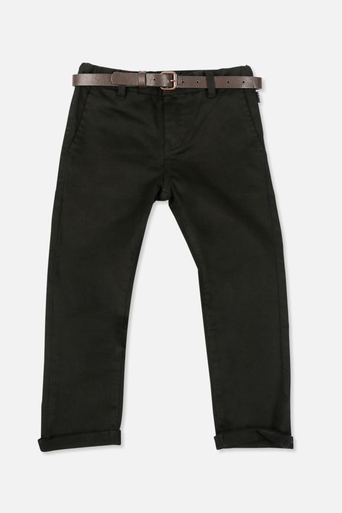 Indie Kids Cuba Stretch Chino - Black (000-2 Years)