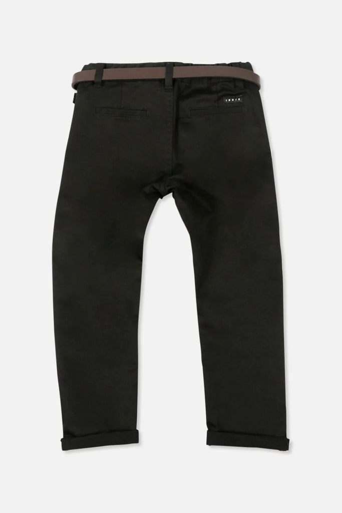 Indie Kids Cuba Stretch Chino - Black (000-2 Years)