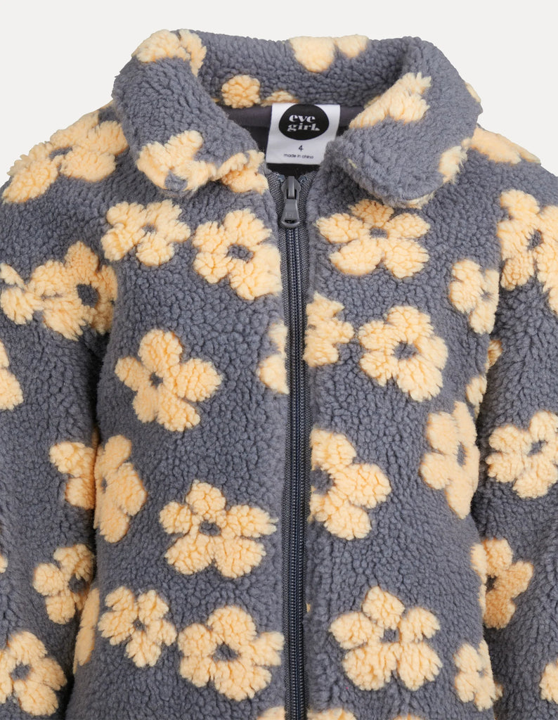 Eve Girl Daisy Jacket-Charcoal