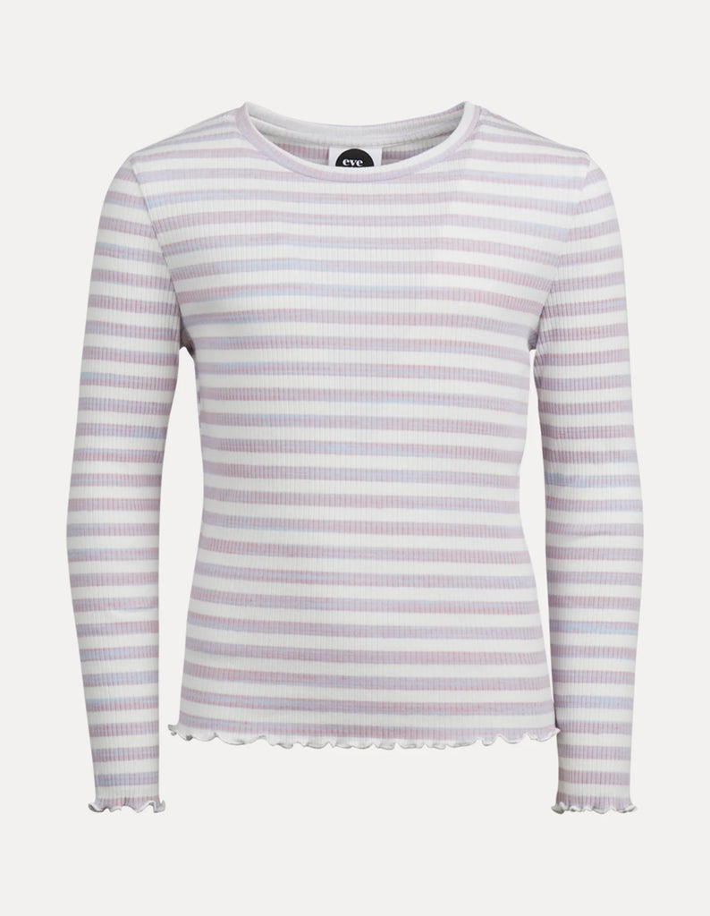 Eve Girl Victoria LSLV Rib Tee-Stripe