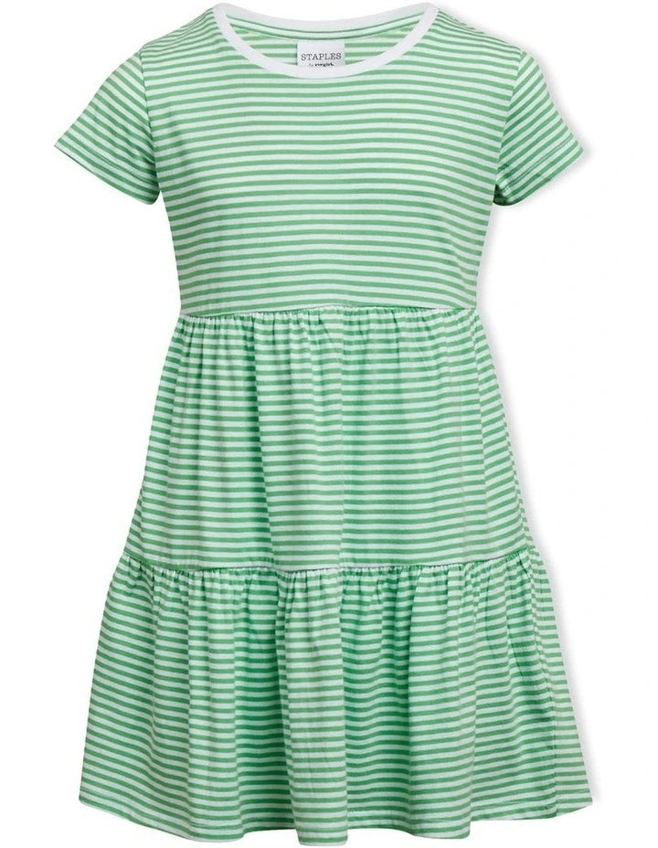 Eve Girl Stripe Beach Dress - Light Green