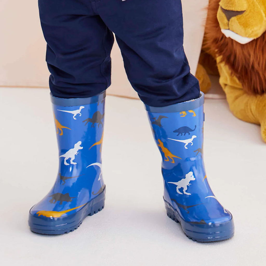 Korango Blue Dinosaur Gumboot