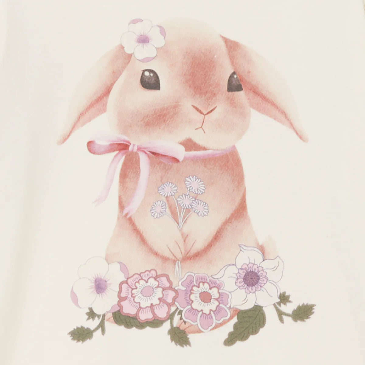 Milky Bunny Frill Tee - Eggnog