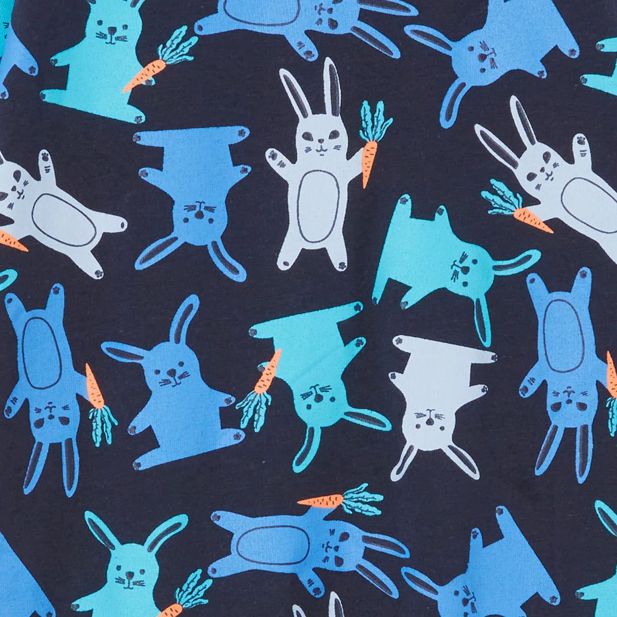 Milky Bunny Zip Romper - Navy