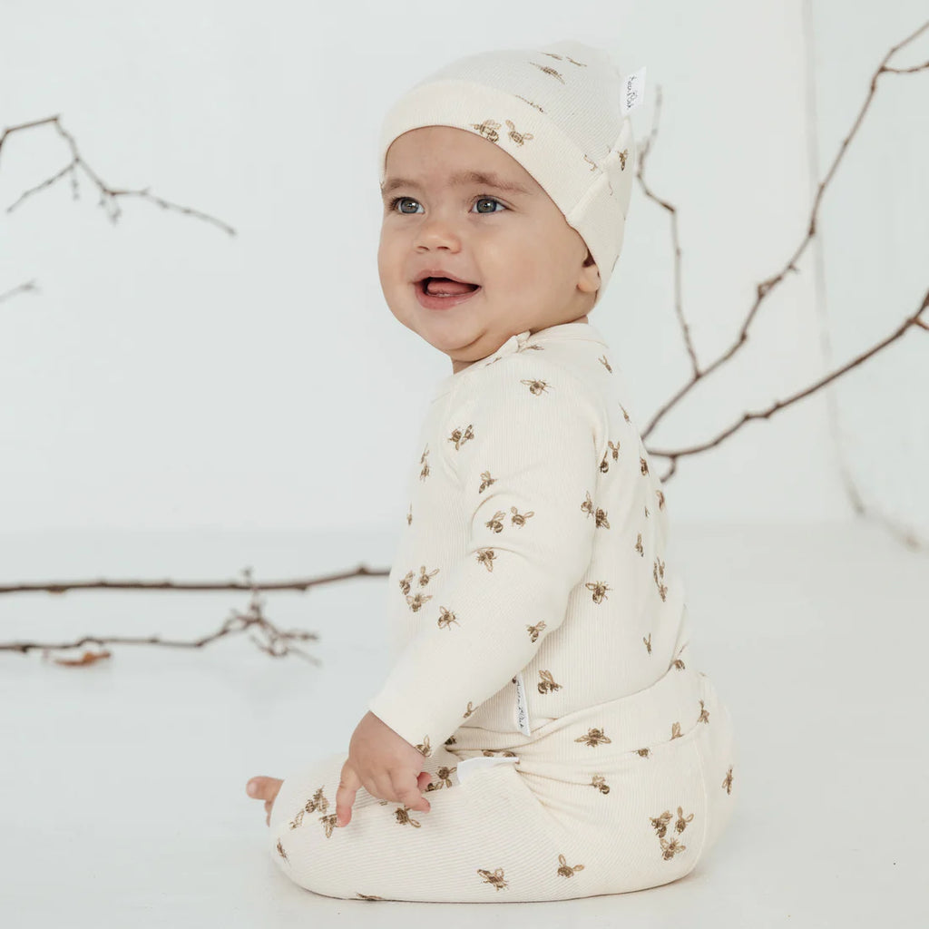 Aster & Oak Bee Luxe Rib Legging - Natural