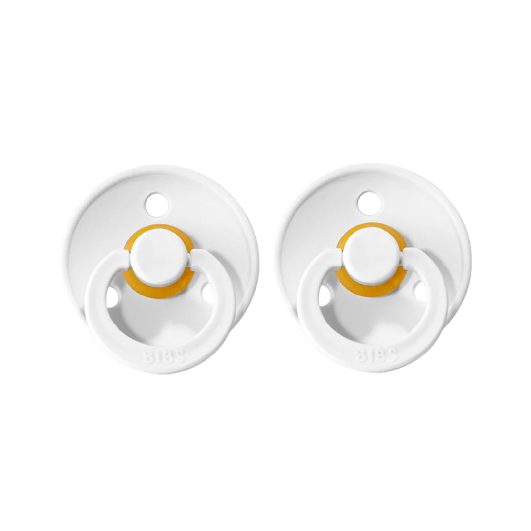 Bibs Pacifier 2 Pack - White