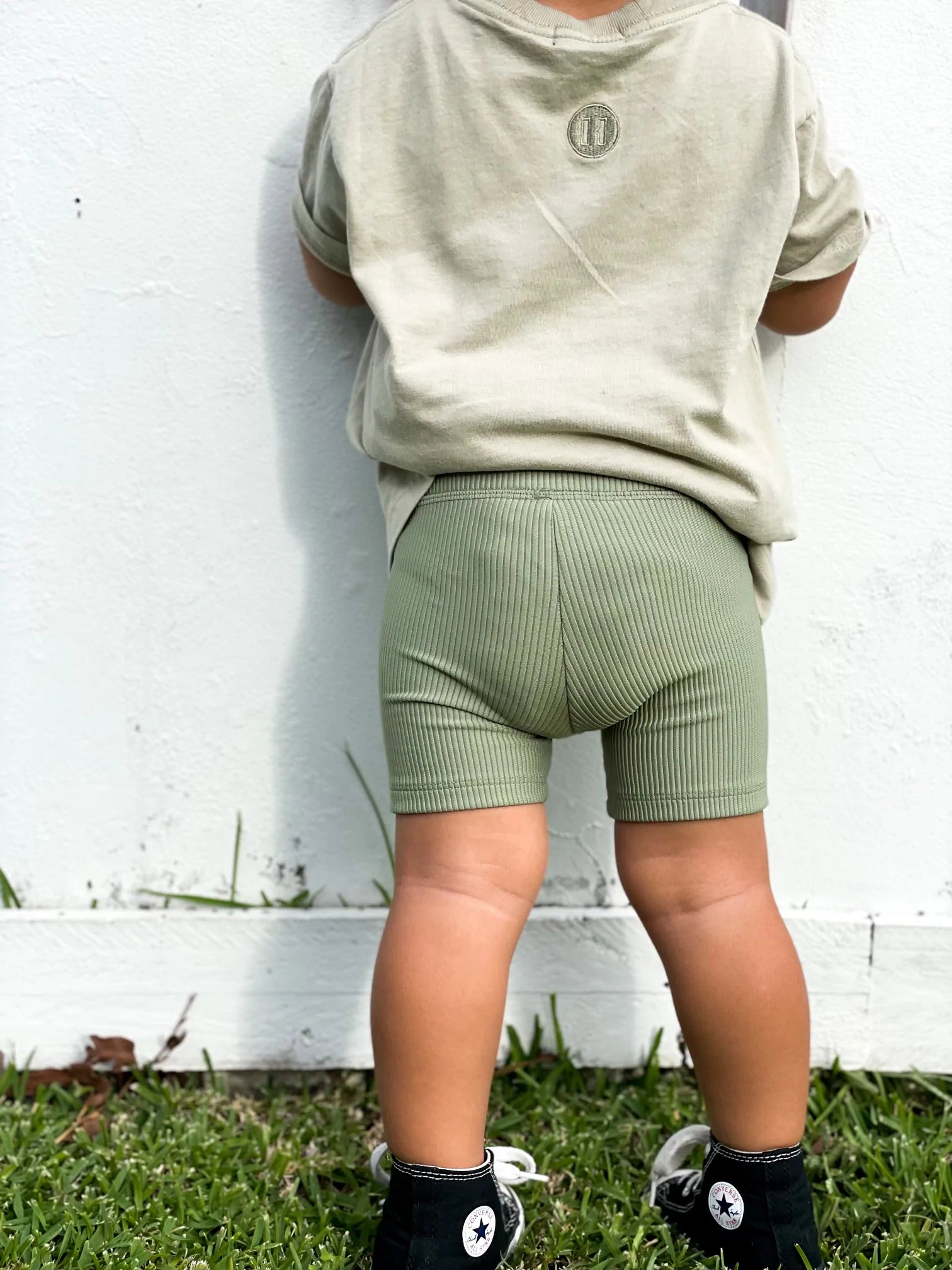 Beau Hudson Sage Rib Bike Shorts - Baby & Kids