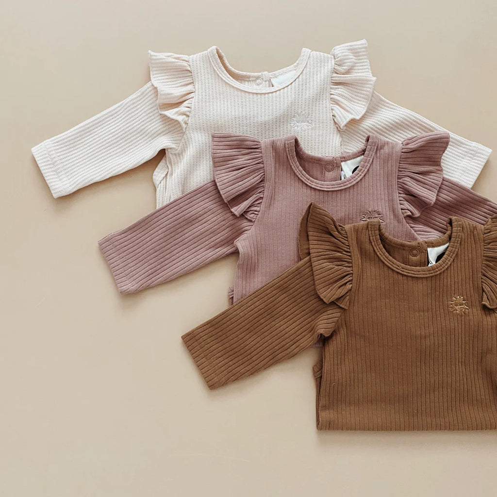 Kapow Kids Hazel Rib Frill Bodysuit