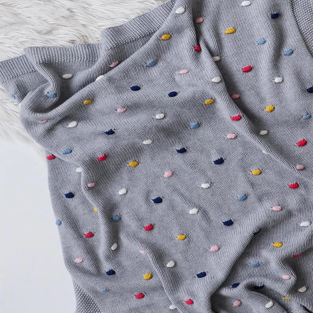 Di Lusso Confetti Grey Baby Blanket